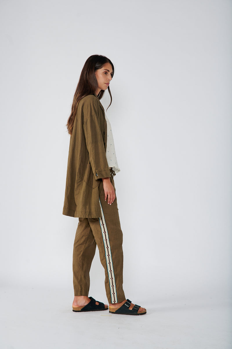 NEW TEMESCAL PANT KHADI BAND MILITARY – Bsbee Madeintheshade