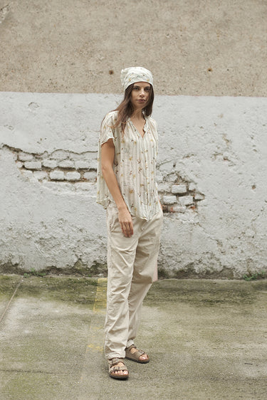 OLLIE SHIRT PAPILLON NAT/SAGE